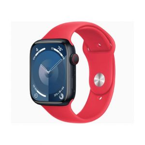 Apple Watch Series 9 Midnight Aluminum Case With Sport Band-GPS-41 mm-Red