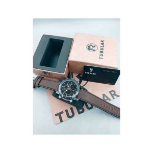 Tubular Date Edition Wrist Watch For Men Brown