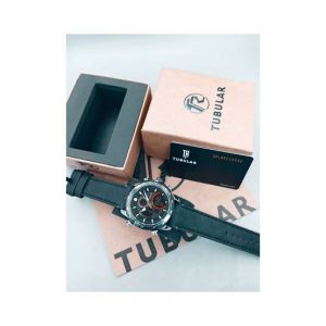 Tubular Dual Time Edition Watch For Men Black