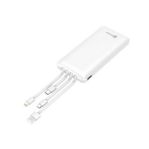 Ronin 10000 mAh Multi Built-In Cables Power Bank White (R-71)
