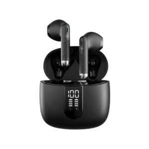 Ronin Wireless Earbuds With Digital Display (R-190)-Black