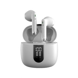 Ronin Wireless Earbuds With Digital Display (R-190)-White