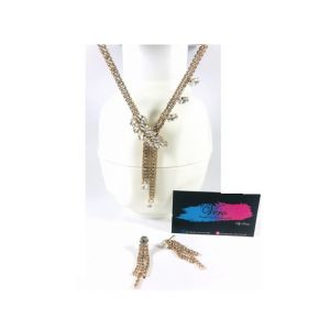Vero by Sania Designer Rosalia Sparkling Zirconia Necklace Set (K-269)