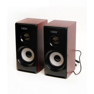 Ruizu Usb Multimedia Speaker Black & Brown (Rs-810)