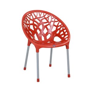 Saab Stylish Tree Chair (SP-313) - Pack Of 4-Red