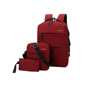 Saad Collection 3 in 1 Laptop Handbag &amp; Backpack (0054)-Red