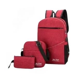 Saad Collection 3 in 1 Laptop Handbag & Backpack Red (0055)