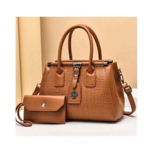Saad Collection Handbag With Pouch For Women Brown (0060)