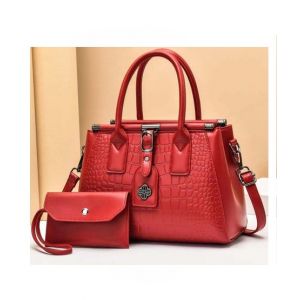Saad Collection Handbag With Pouch For Women Red (0057)