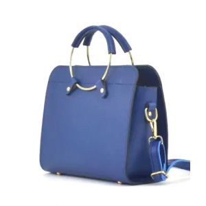 Saad Collection PU Leather Hand Bag For Women Blue (0043)