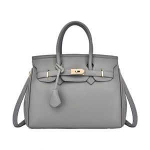 Saad Collection PU Leather Hand Bag For Women Grey (0048)