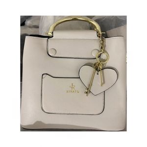 Saad Collection PU Leather Hand Bag For Women Off White (0074)