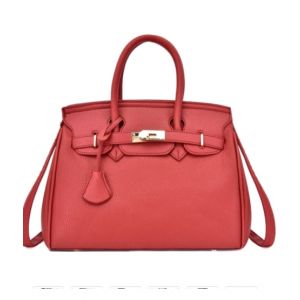Saad Collection PU Leather Hand Bag For Women Red (0050)