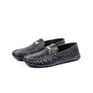 Sage Leather Casual Moccasin For Men Blue (110379)-44 - Euro