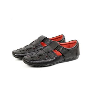 Sage Leather Casual Shoes For Men Black (370018)-45 - Euro