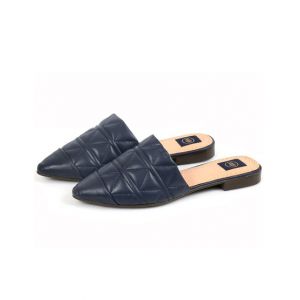 Sage Leather Casual Shoes For Women Navy Blue (990005)-39 - Euro