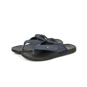 Sage Leather Casual Slippers For Men Blue (480442)-40 - Euro