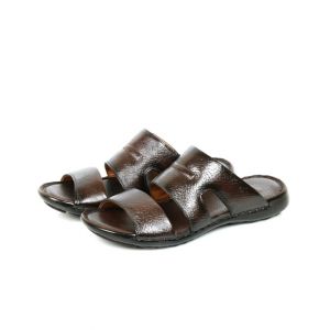 Sage Leather Casual Slippers For Men Brown (480454)-39 - Euro