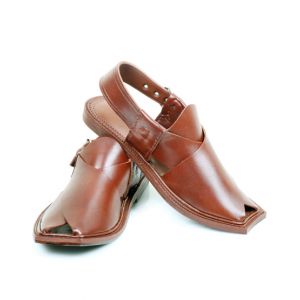 Sage Leather Peshawari Chappal For Men Brown (3879)-41 - Euro