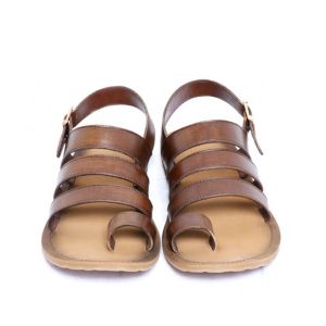 Sage Leather Sandal For Men Brown (2703)-40 - Euro