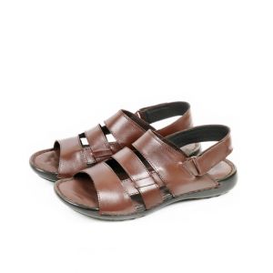Sage Leather Sandal For Men Coffee (330385)-39 - Euro