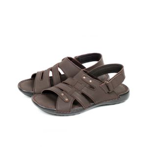 Sage Leather Sandal For Men Coffee (330387)-44 - Euro