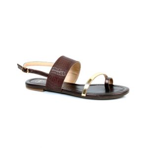 Sage Leather Sandal For Women Brown (800196)-37 - Euro
