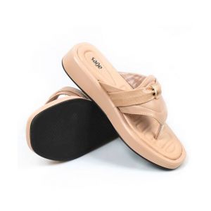 Sage Leather Slipper For Women Beige (840660)-36 - Euro