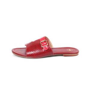 Sage Leather Slippers For Women Maroon (840639)-37 - Euro