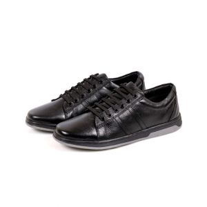 Sage Leather Sneakers For Men Black (570008)-44 - Euro