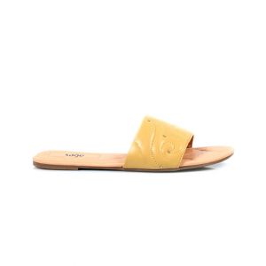 Sage Leather Synthetic Slipper For Women Yellow (840602)-36 - Euro