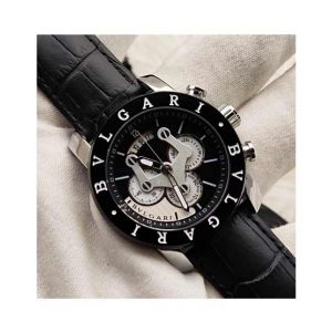 Sale Out Chronograph Leather Strap Watch For Men (0440)