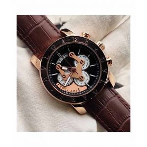 Sale Out Chronograph Leather Strap Watch For Men (0441)