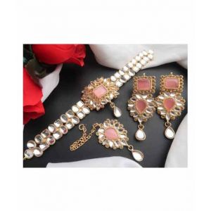 Sale Out Jewellry Set For Women Pink (0352)