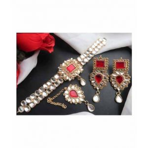Sale Out Jewellry Set For Women Red (0345)