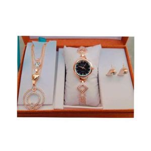 Sale Out Jewelry Watch Set For Women Black (0379)