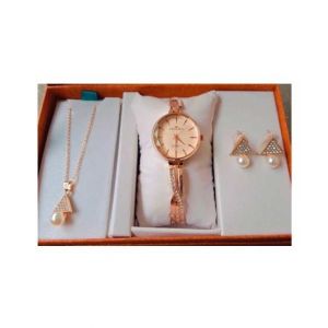Sale Out Jewelry Watch Set For Women Rose Gold (0381)