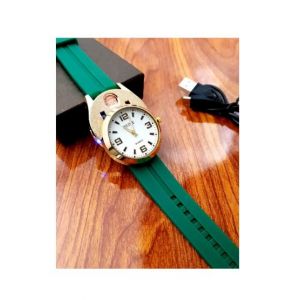Sale Out Men's Watch with Rechargeable Lighter Green
