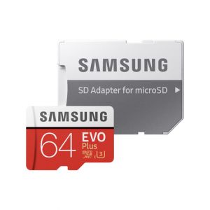 Samsung 64GB EVO+ UHS-I microSDXC Class 10 Memory Card with Adapter 