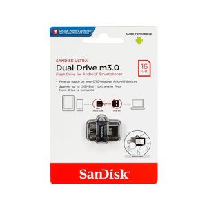 Sandisk Ultra Dual Drive m3.0 16GB OTG Flash Drive Black/Silver