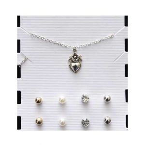 Shaz Jewels Pendant Locket with Ear Studs (0004)