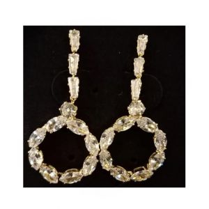 Shaz Jewels Zircon Earrings For Women White