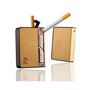 Shop Zone Cigarette Case With Lighter Golden
