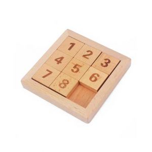 ShopEasy Wooden Eight Digit Tiles Moving Puzzle Educational Toy For Kids