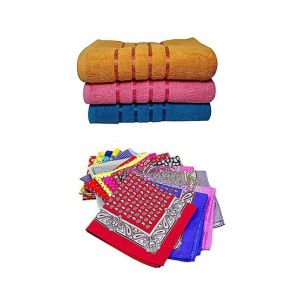 Shopya Fancy Towel Set With Printed Bread Cover Pack Of 6