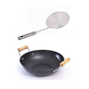 Shopya Non-Stick Wok And Deep Fry Strainer Pack Of 2