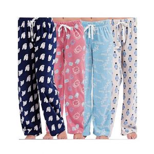 Shopya Printed Pajamas For Women Multi-color Pack Of 4