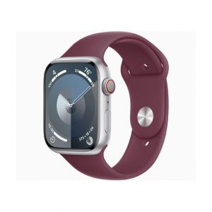 Apple Watch Series 9 Silver Aluminum Case With Sport Band-GPS &amp; Cellular-41 mm-Mulberry