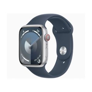 Apple Watch Series 9 Silver Aluminum Case With Sport Band-GPS &amp; Cellular-45 mm-Storm Blue