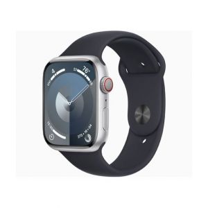 Apple Watch Series 9 Silver Aluminum Case With Sport Band-GPS &amp; Cellular-45 mm-Midnight